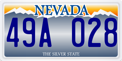NV license plate 49A028