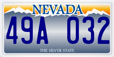 NV license plate 49A032