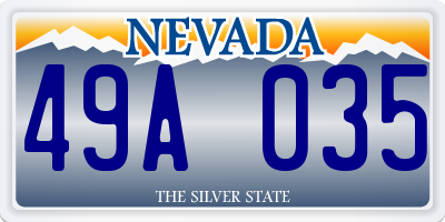 NV license plate 49A035