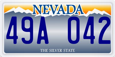 NV license plate 49A042