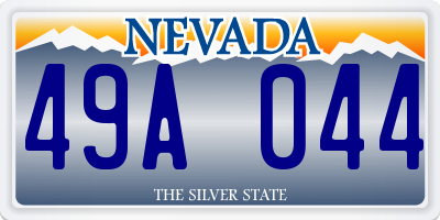 NV license plate 49A044