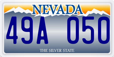 NV license plate 49A050