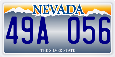 NV license plate 49A056