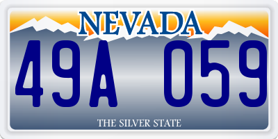 NV license plate 49A059