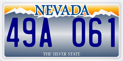 NV license plate 49A061