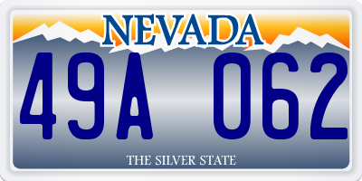 NV license plate 49A062
