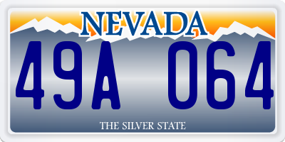 NV license plate 49A064