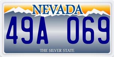 NV license plate 49A069