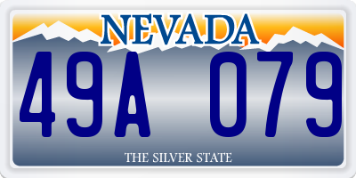NV license plate 49A079