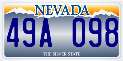 NV license plate 49A098