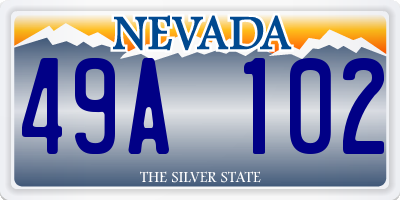 NV license plate 49A102