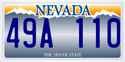 NV license plate 49A110