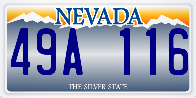 NV license plate 49A116