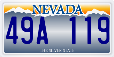 NV license plate 49A119