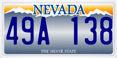 NV license plate 49A138