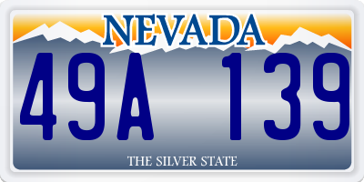 NV license plate 49A139