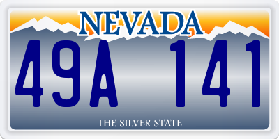 NV license plate 49A141