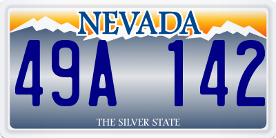 NV license plate 49A142