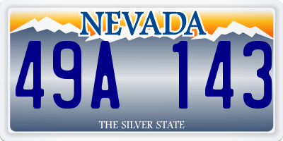 NV license plate 49A143