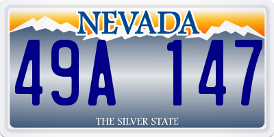 NV license plate 49A147