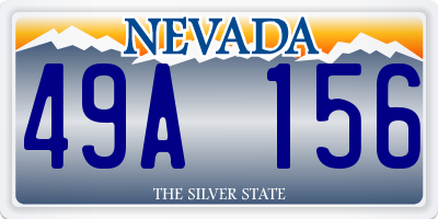 NV license plate 49A156