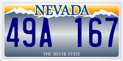 NV license plate 49A167