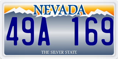 NV license plate 49A169