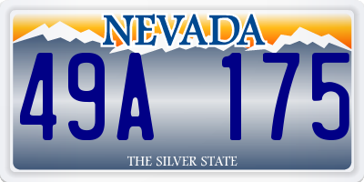 NV license plate 49A175