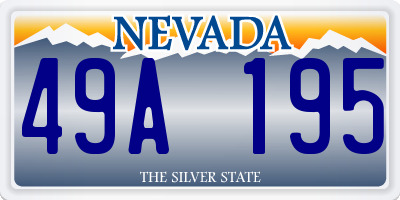 NV license plate 49A195