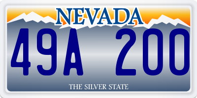 NV license plate 49A200