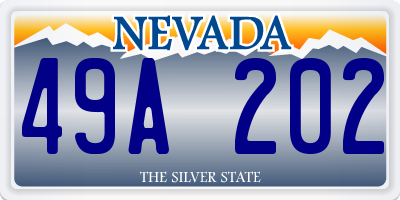 NV license plate 49A202