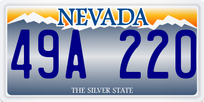 NV license plate 49A220