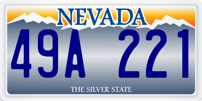 NV license plate 49A221