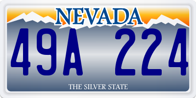 NV license plate 49A224