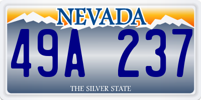 NV license plate 49A237