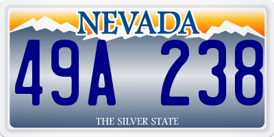 NV license plate 49A238