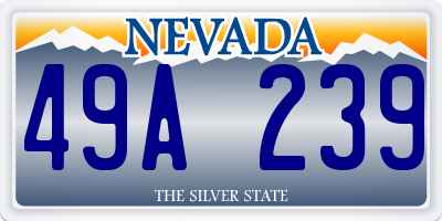NV license plate 49A239