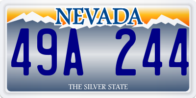 NV license plate 49A244