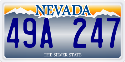 NV license plate 49A247