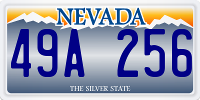 NV license plate 49A256