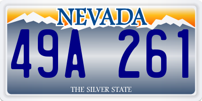 NV license plate 49A261
