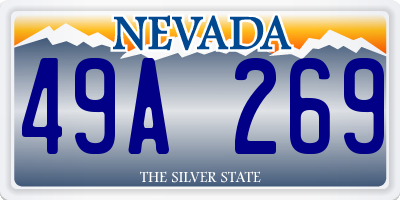 NV license plate 49A269