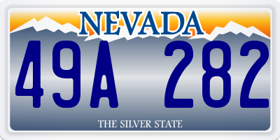 NV license plate 49A282