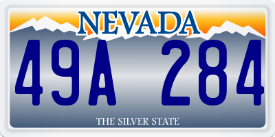 NV license plate 49A284