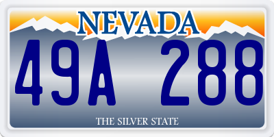 NV license plate 49A288