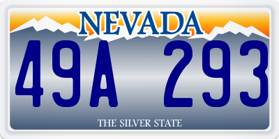 NV license plate 49A293