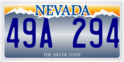 NV license plate 49A294