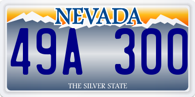 NV license plate 49A300