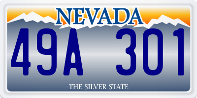 NV license plate 49A301