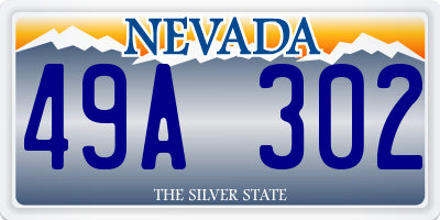 NV license plate 49A302